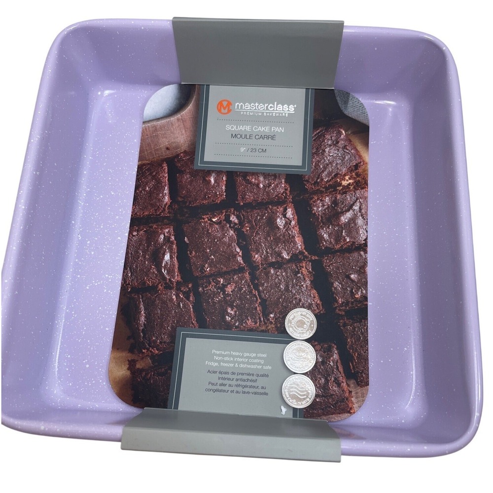 Master Class Cake Pan Square 9" Non-Stick Lavender New With Tags New with tags